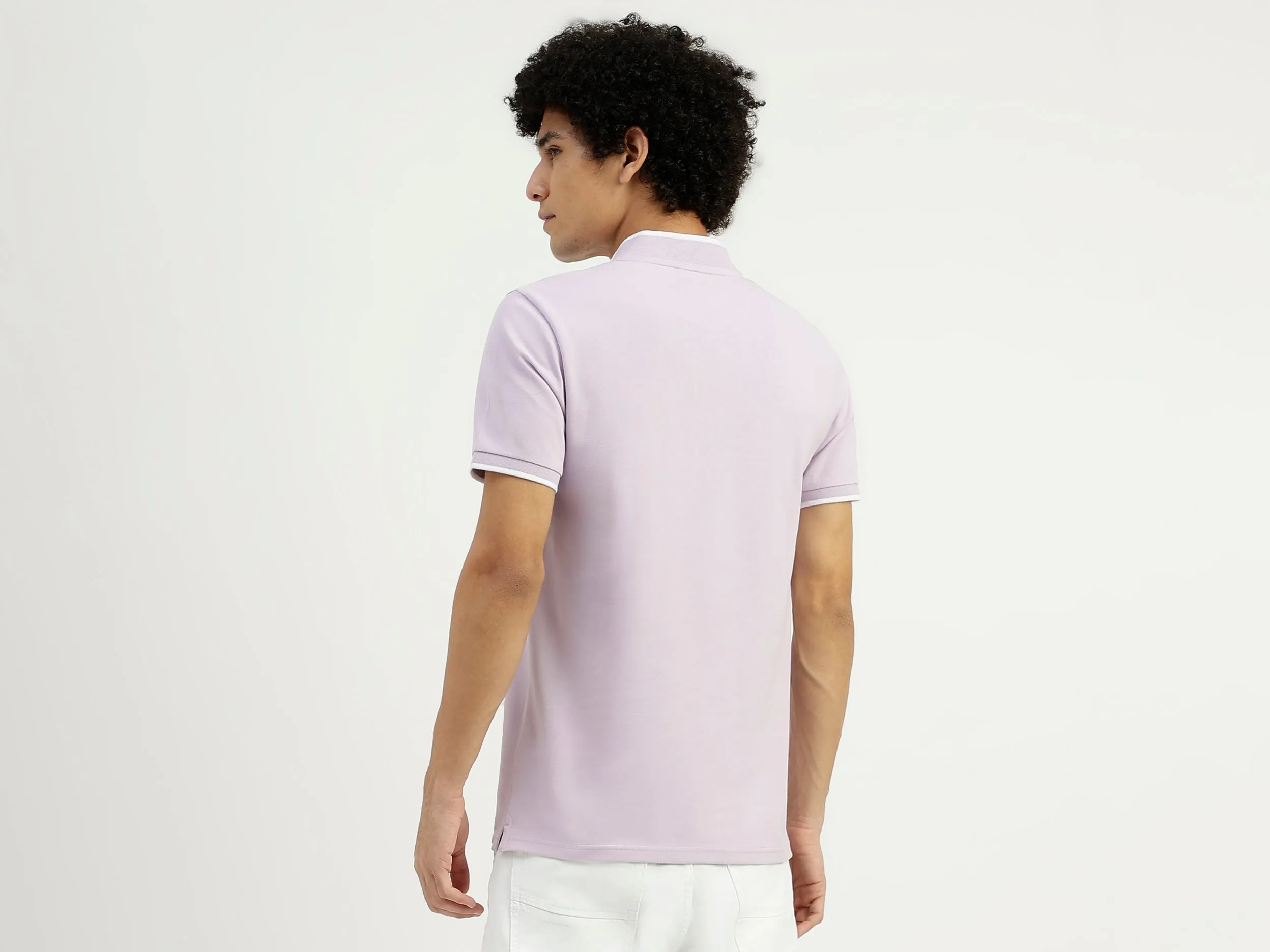 Regular Fit Henley Neck Solid T-Shirt