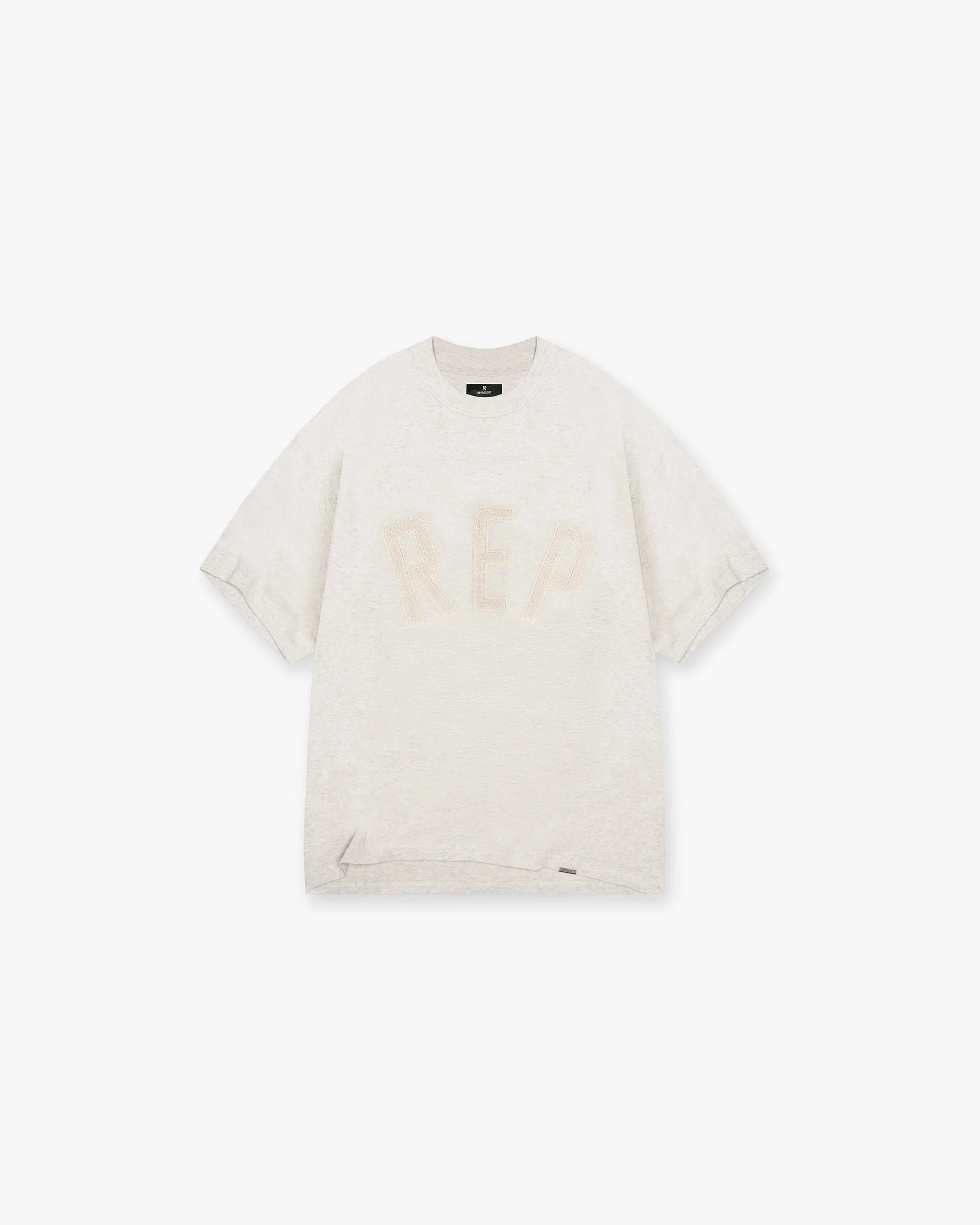 Rep Applique T-Shirt - Cream Marl