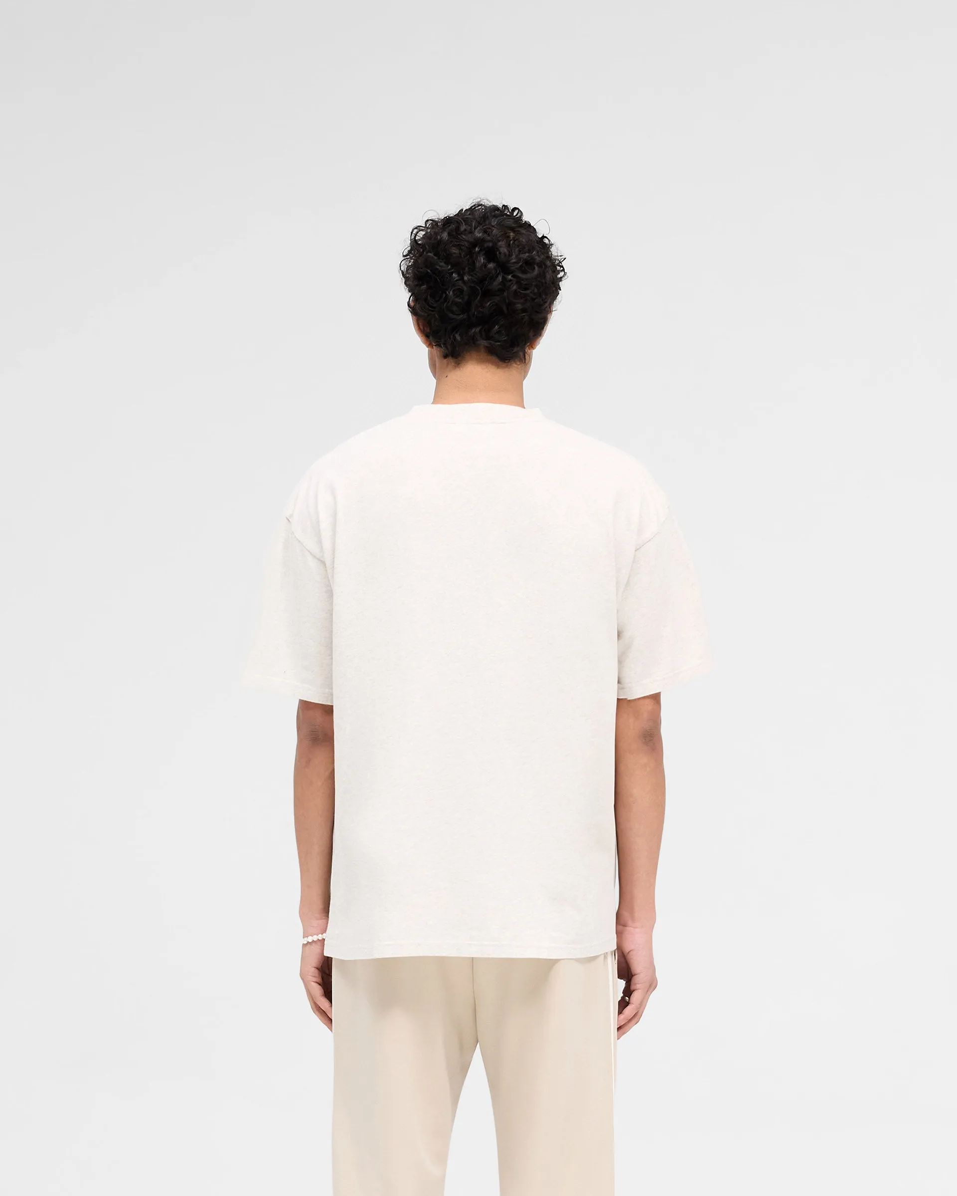 Rep Applique T-Shirt - Cream Marl