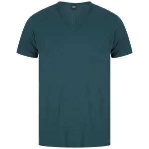REPLAY RAW CUT V-NECK COTTON T-SHIRT