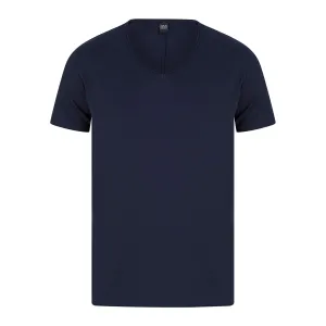 REPLAY RAW CUT V-NECK COTTON T-SHIRT