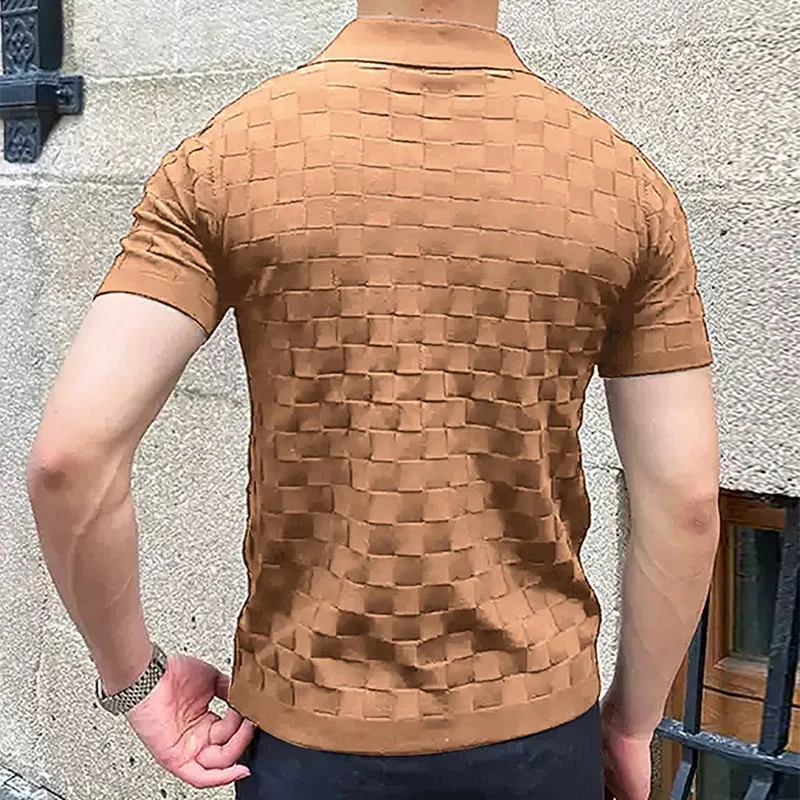 RetroStyle Vintage Jacquard Polo