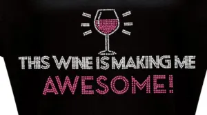 Rhinestone T-Shirt - Awesome
