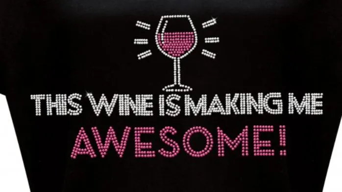 Rhinestone T-Shirt - Awesome