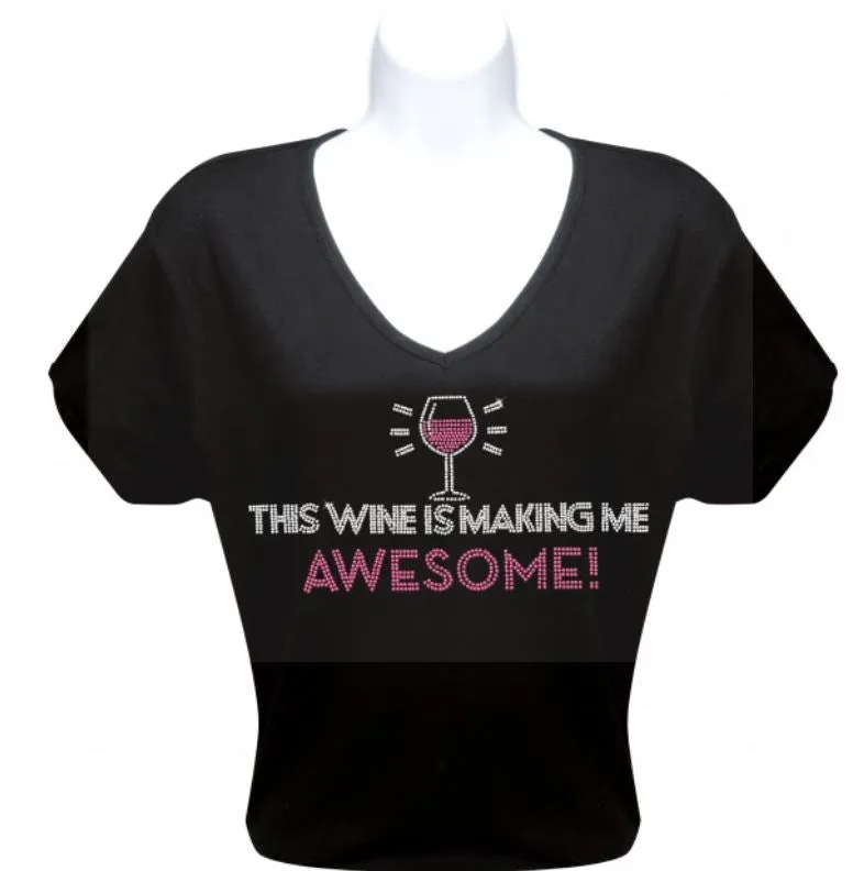 Rhinestone T-Shirt - Awesome