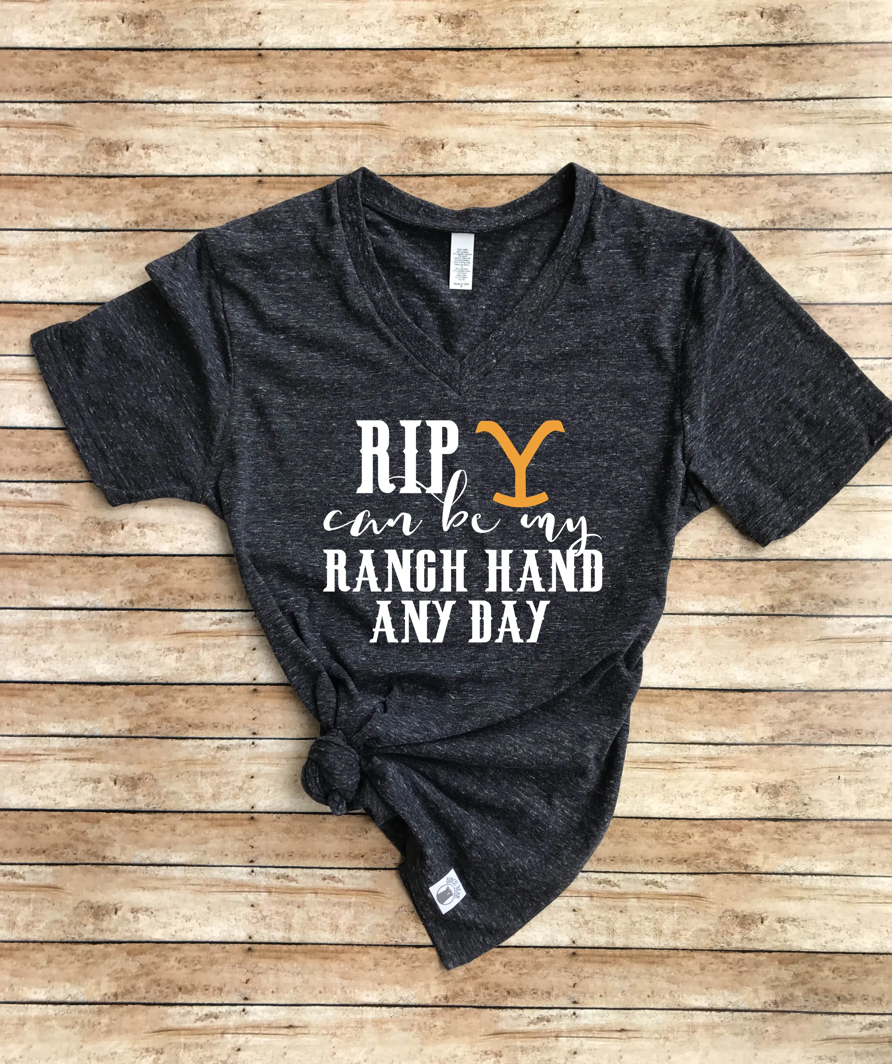Rip Can Be My Ranch Hand Shirt - Yellowstone TV Show Shirt - Rip Wheeler Shirt - Dutton Shirt - Ranch Shirt Country  Unisex Tri-Blend V-Neck