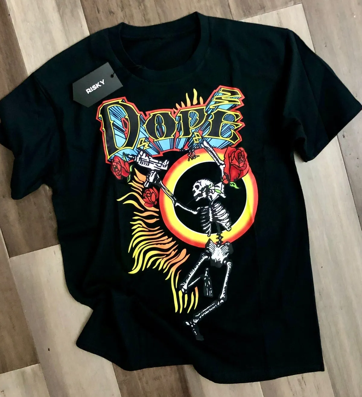 RISKY REWARDS DOPE SKELETON TEE