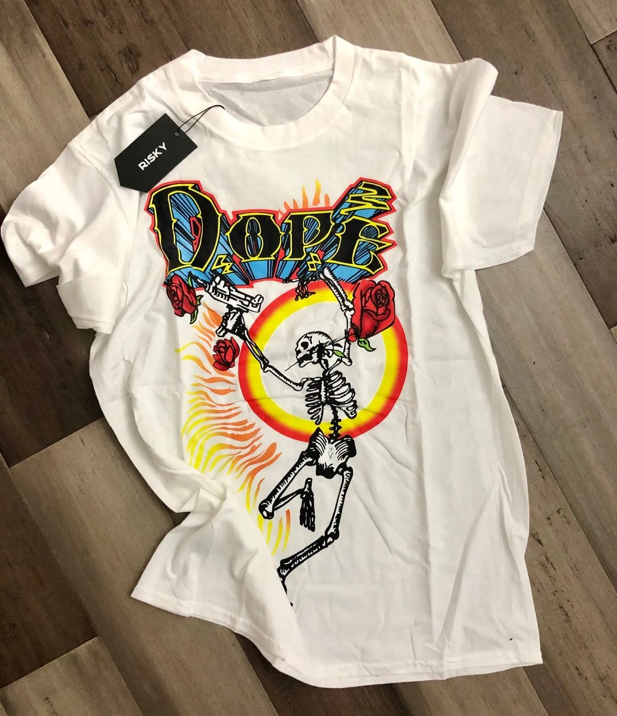 RISKY REWARDS DOPE SKELETON TEE