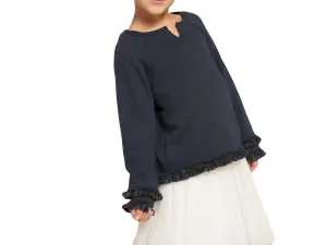 ROBERTA ROLLER RABBIT Little Girls Navy Blue Thuan Sweatshirt 2 Years $55 NEW