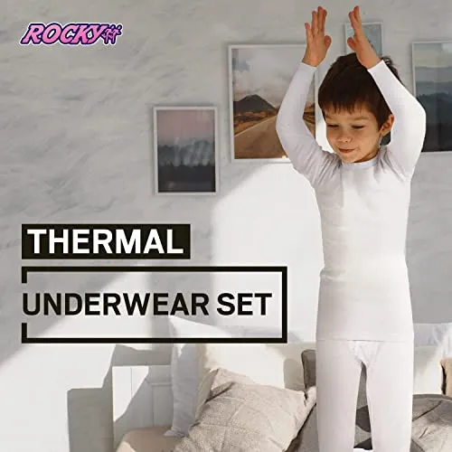 Rocky Thermal Underwear Set for Boys, Black
