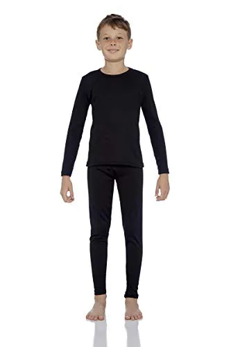 Rocky Thermal Underwear Set for Boys, Black