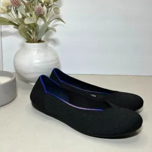 Rothy's The Flat Round Toe Black Women 7 Casual Comfort Work Lightweight