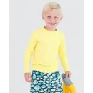 Ruggedbutts Long Sleeve Logo Rash Guard Banana