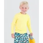 Ruggedbutts Long Sleeve Logo Rash Guard Banana