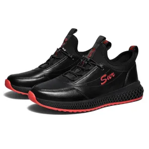 Running Shoes For Men Summer Sneakers Breathable Mesh Outdoor Sport Shoes Men Increase Black  Upper Lace Up Male Shoes