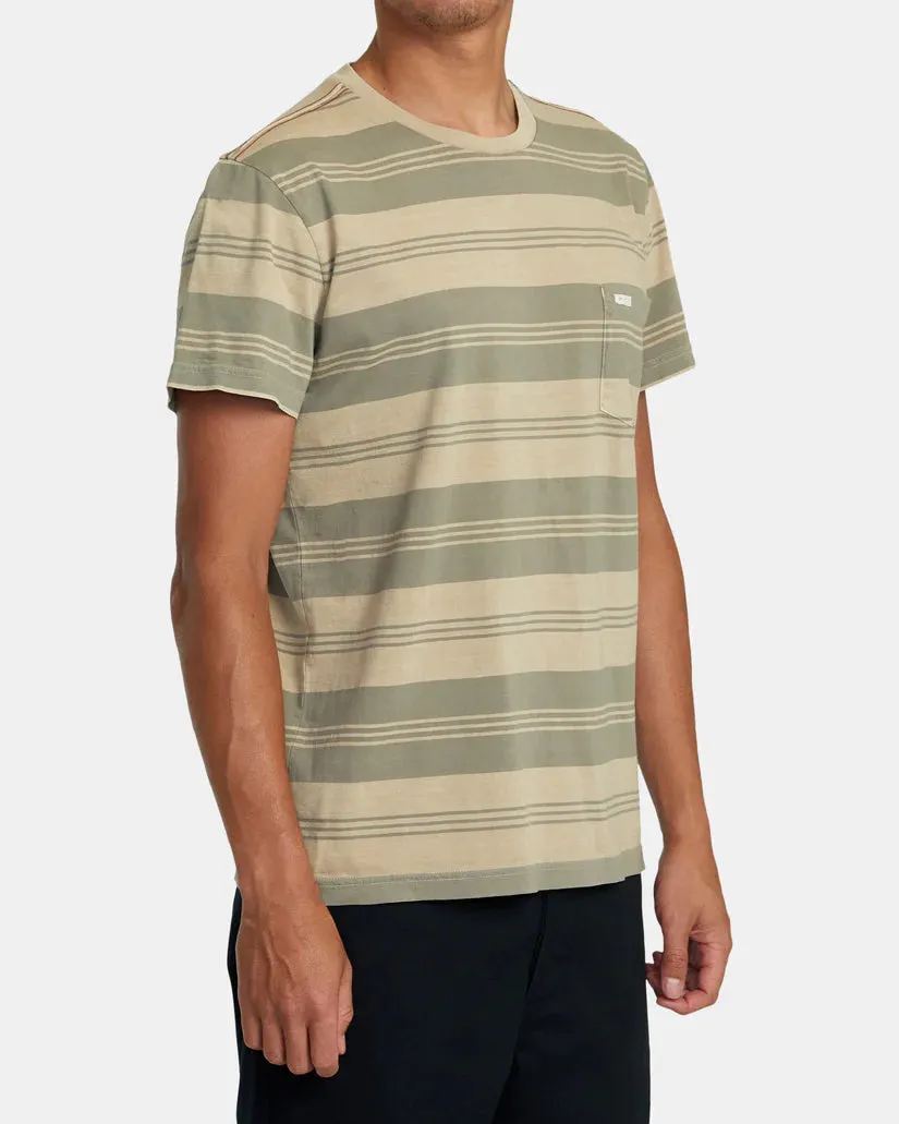 RVCA PTC Stripe Short Sleeve Knit