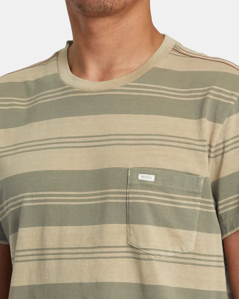 RVCA PTC Stripe Short Sleeve Knit