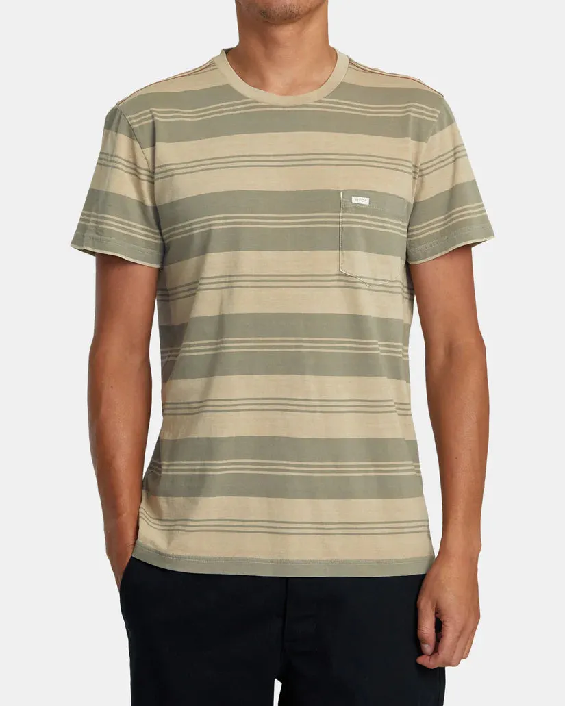 RVCA PTC Stripe Short Sleeve Knit