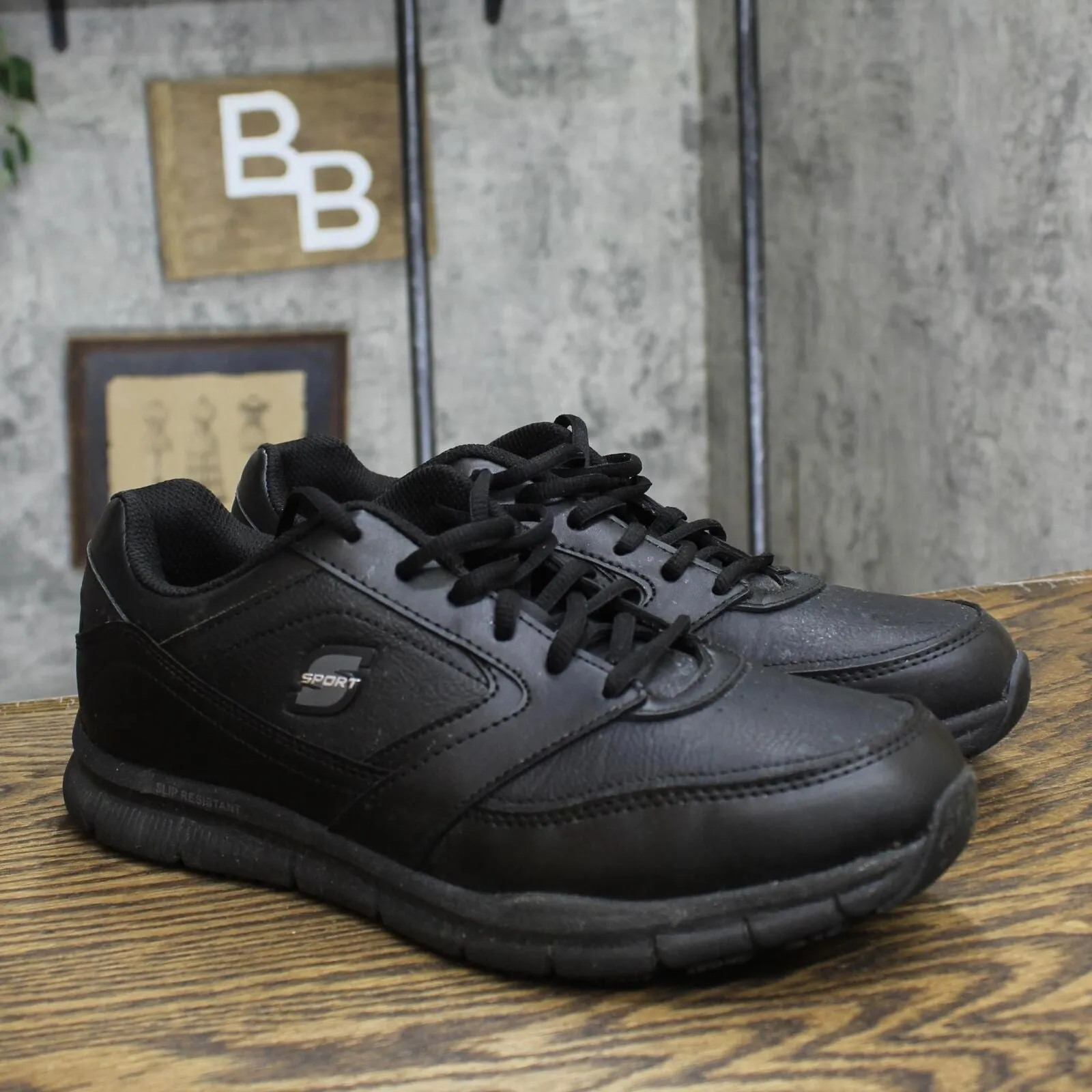 S Sport By Skechers Mens Brise Slip Resistant Sneakers 77424934 Black 10