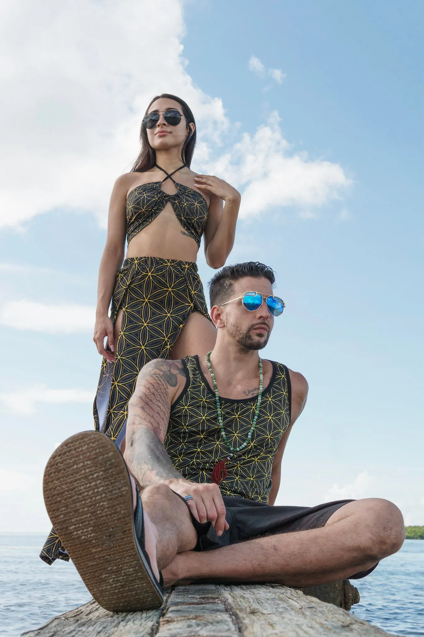 Sacred Gold: Flower of life Tank top