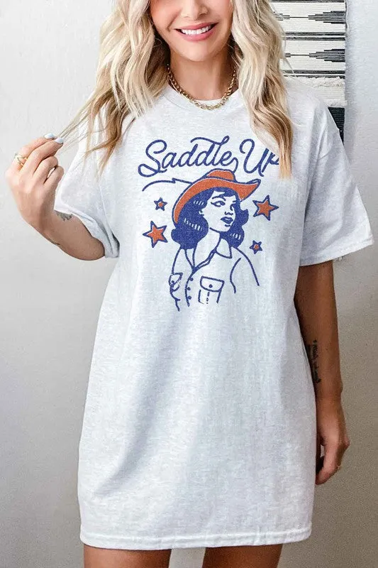 Saddle Up Country Oversized Graphic Tee