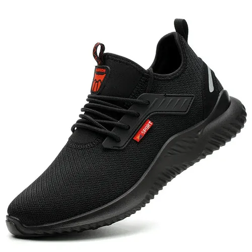 Safety Shoes Men With Steel Toe Cap Anti-smash Men Work Shoes Sneakers
