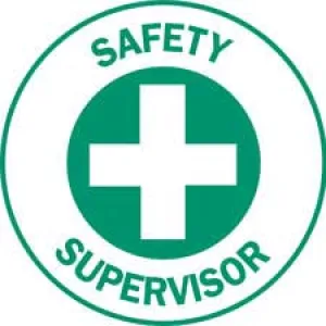 SAFETY SUPERVISOR Hard Hat Labels