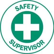 SAFETY SUPERVISOR Hard Hat Labels