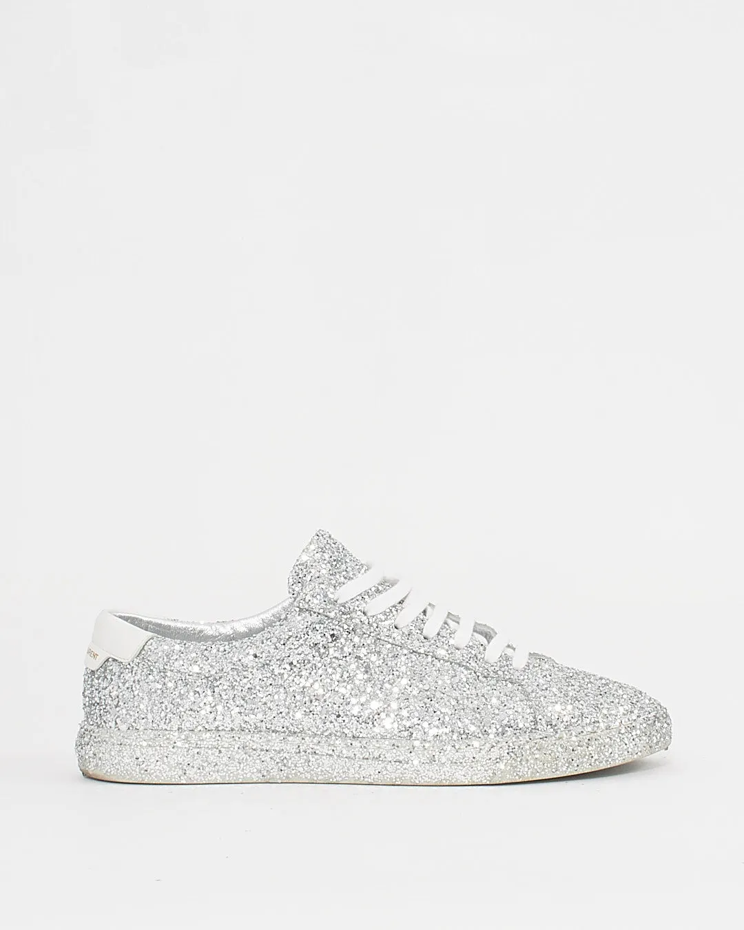 Saint Laurent Silver Glitter Andy Low-Top Sneakers - 39