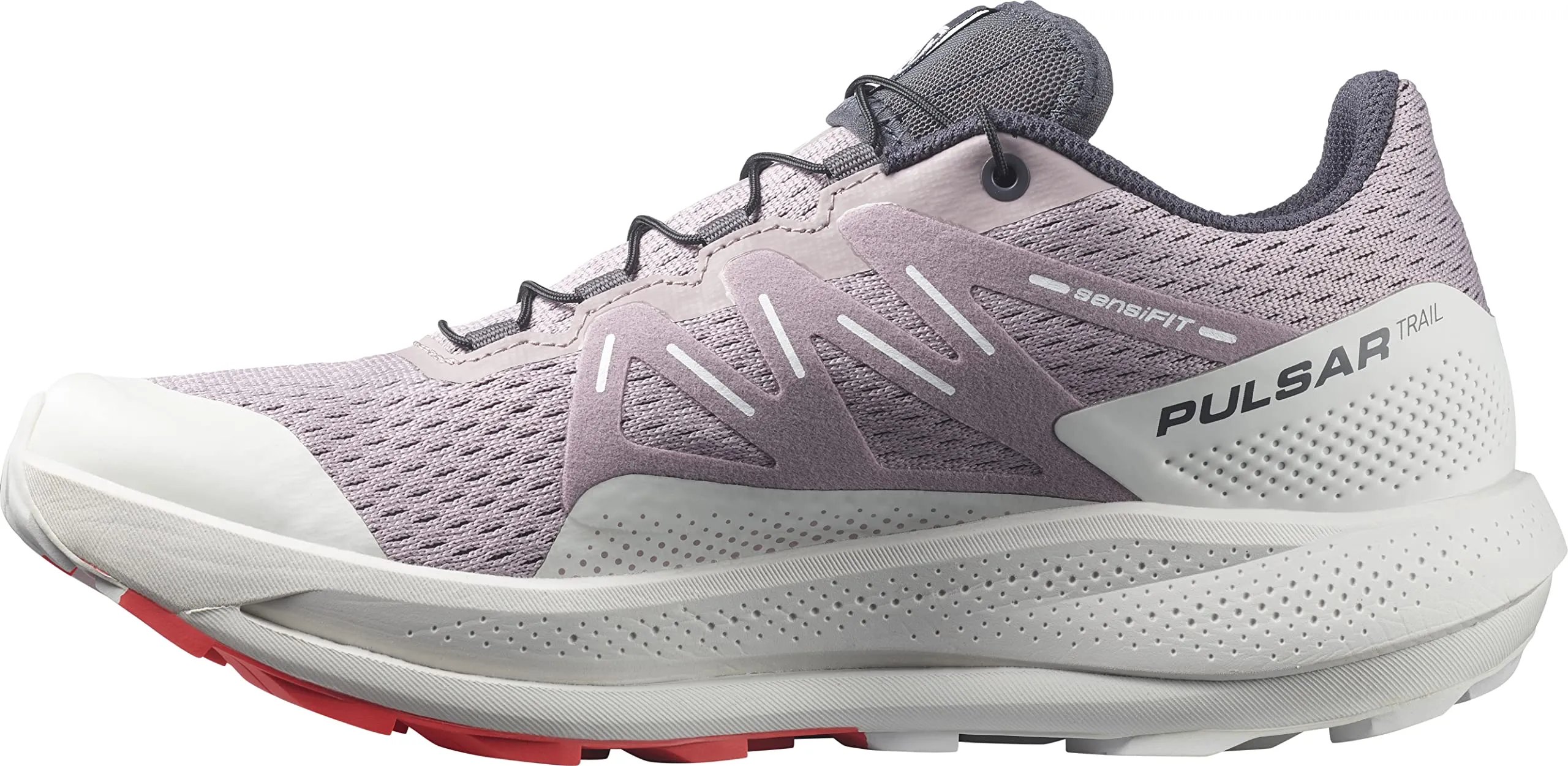 SALOMON Women's Leisure and Sportwear Sneaker, Quail Lunar Rock Poppy Red, 8.5 AU