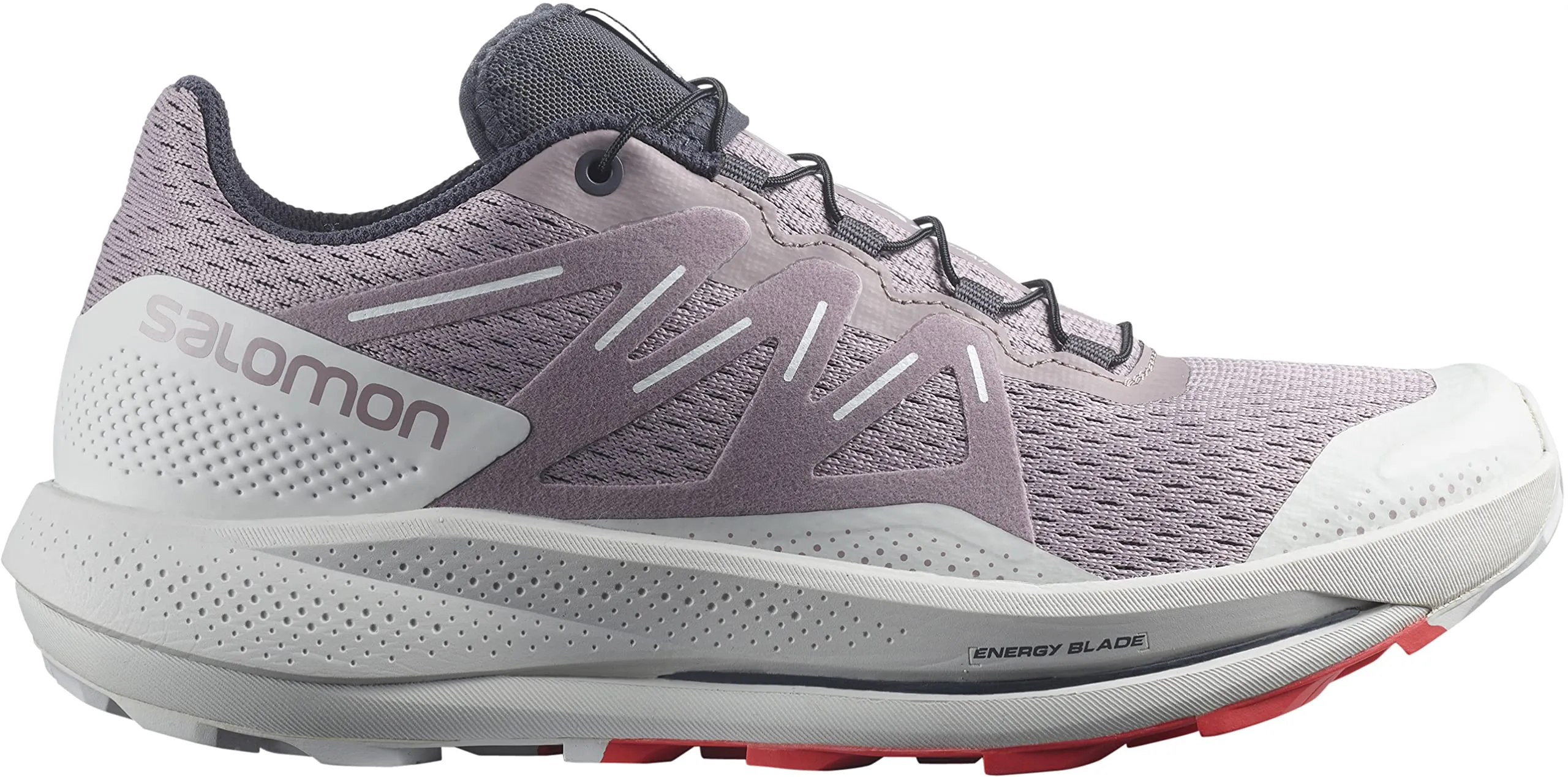 SALOMON Women's Leisure and Sportwear Sneaker, Quail Lunar Rock Poppy Red, 8.5 AU