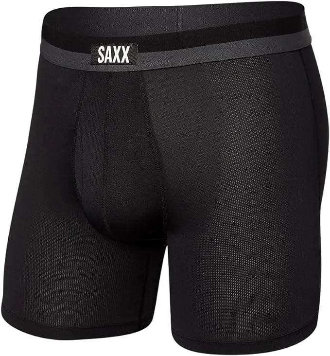 SAXX Underwear, Sport Mesh BB Fly, Color Black, Size XL