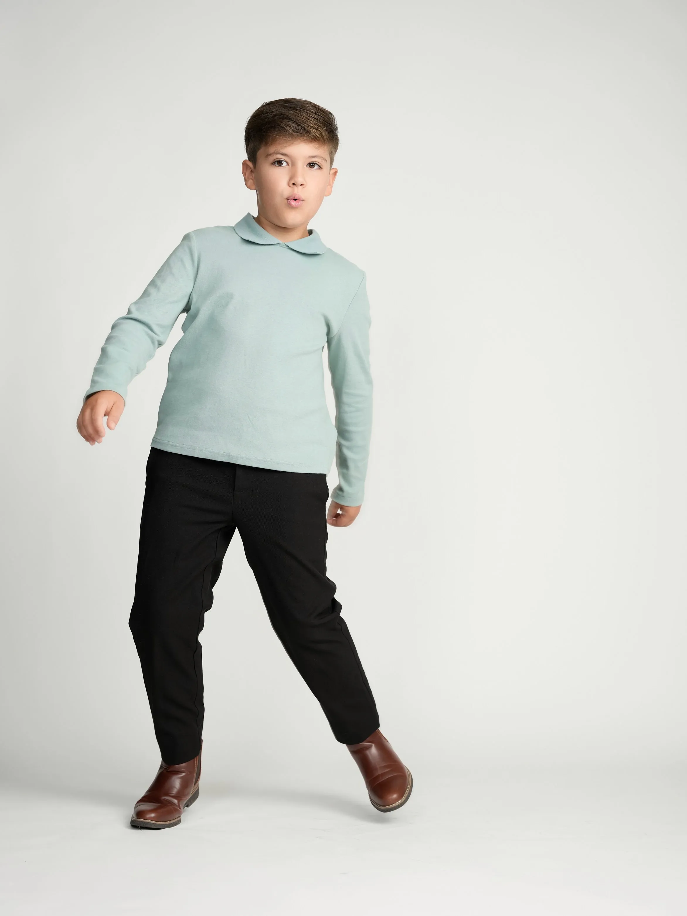 Seafoam Collar Top (Long Sleeve)