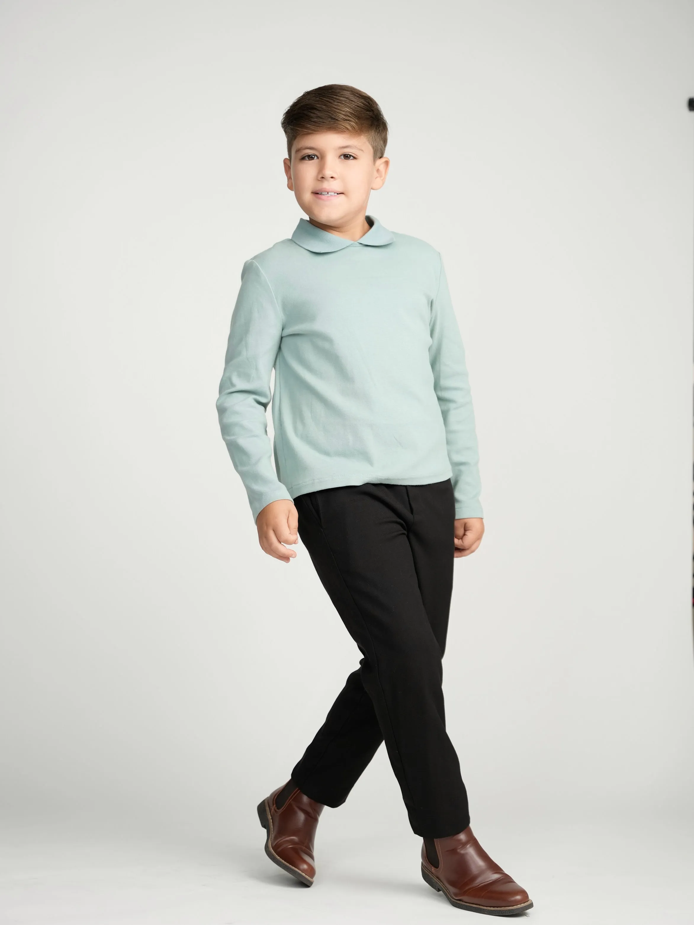 Seafoam Collar Top (Long Sleeve)