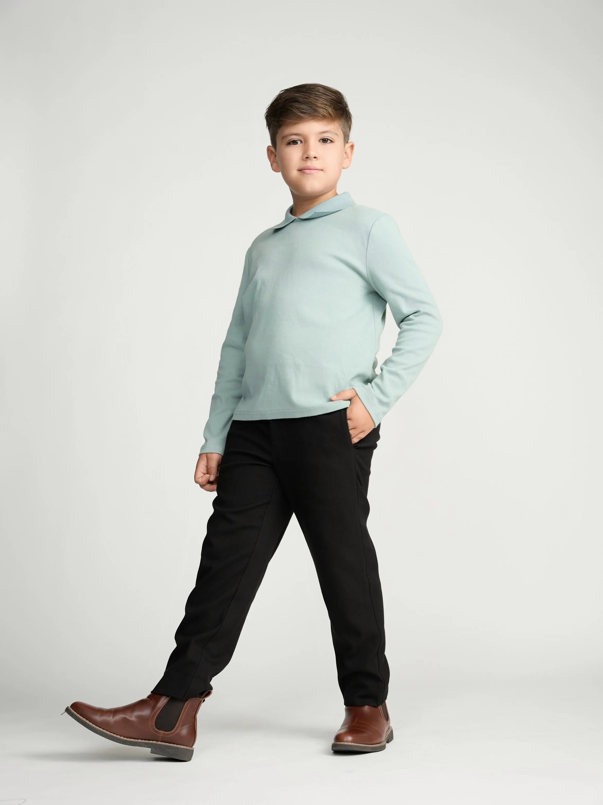 Seafoam Collar Top (Long Sleeve)