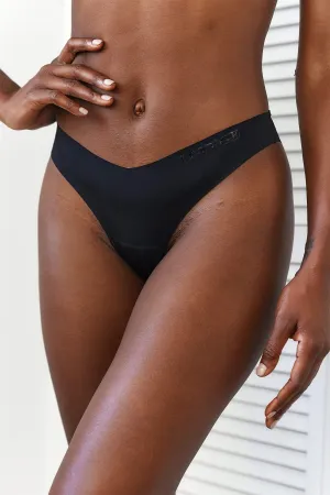 Seamless Lace Cheeky Briefs - Black