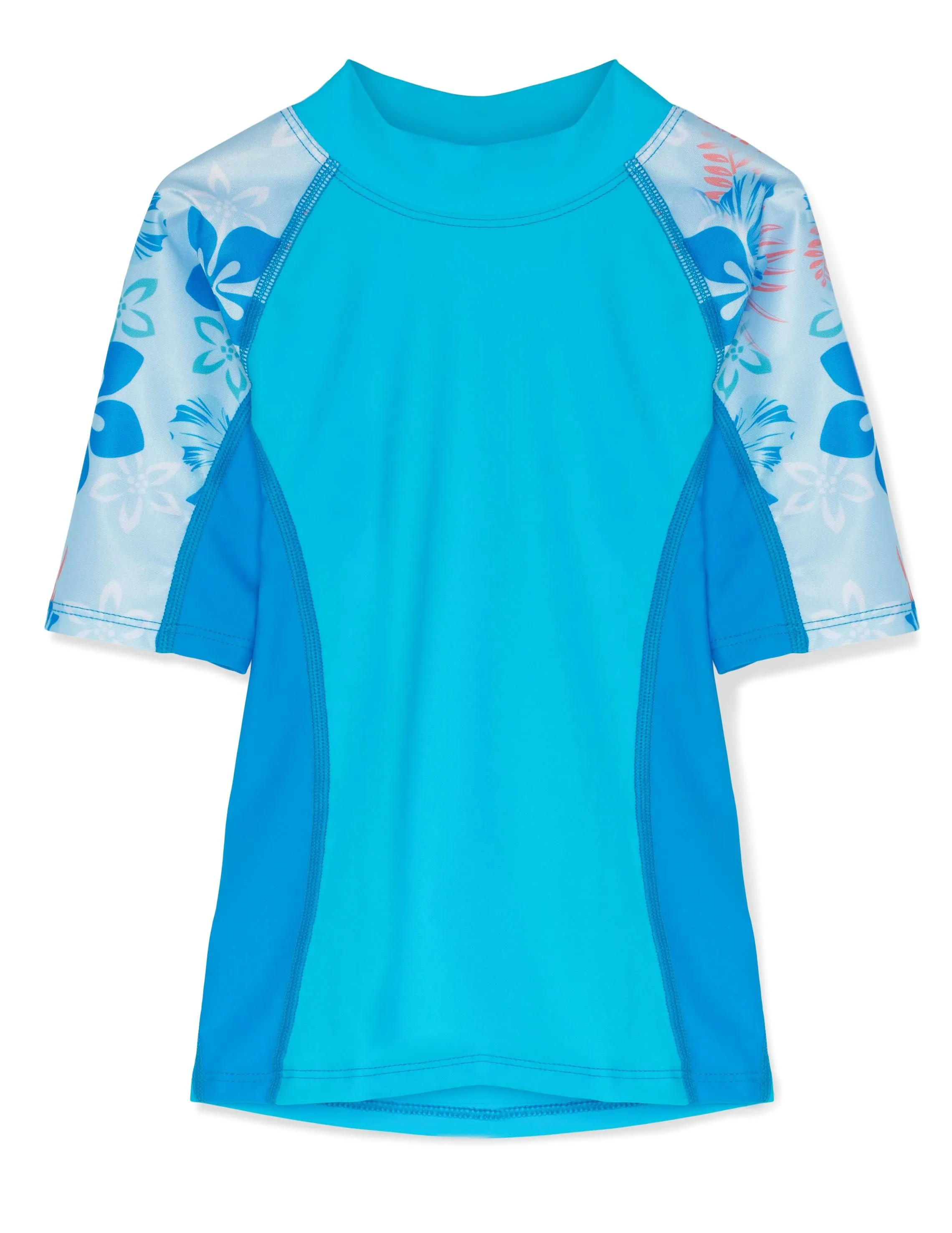 Seaside Short Sleeve Rash Guard - Celeste (MADE IN USA)