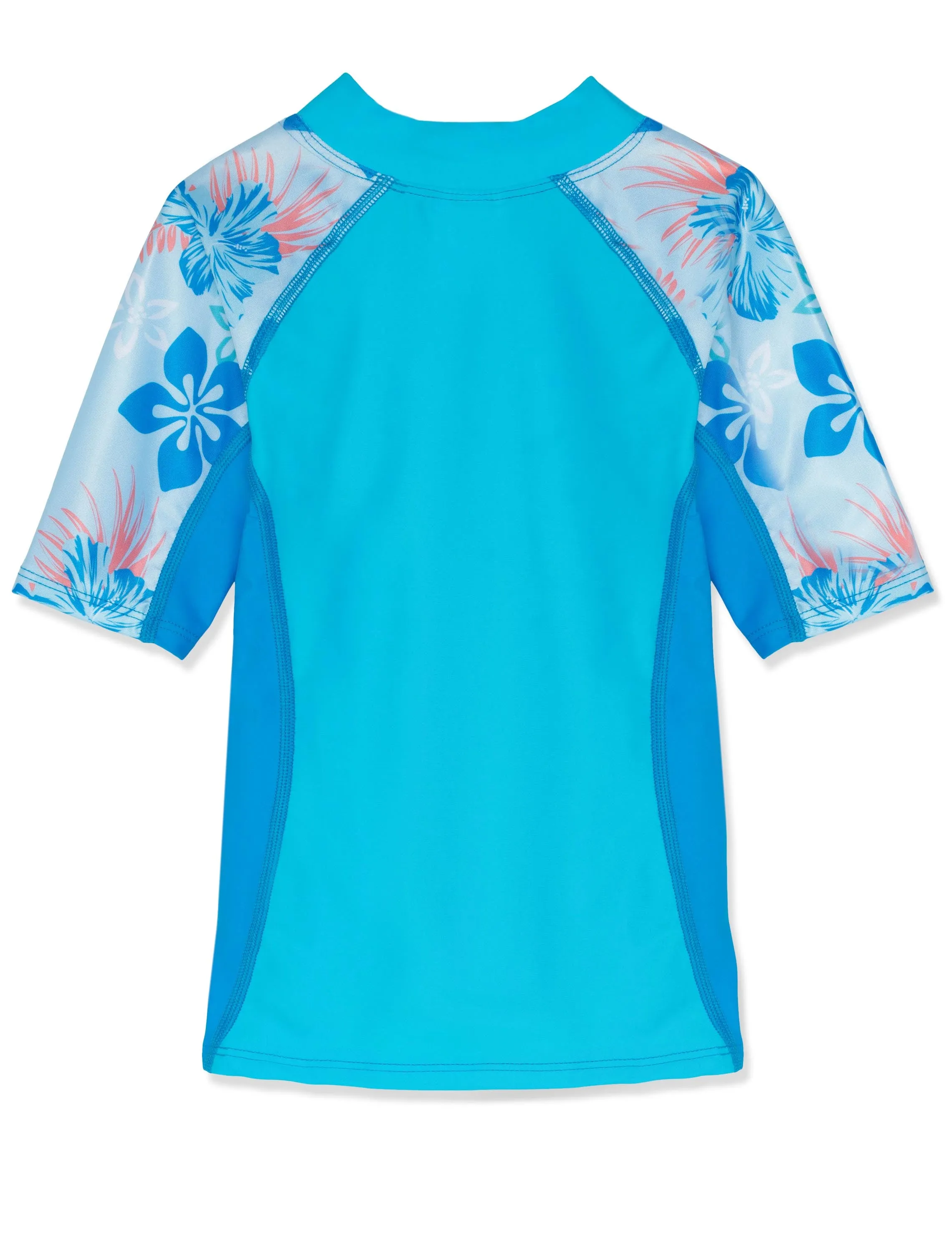 Seaside Short Sleeve Rash Guard - Celeste (MADE IN USA)