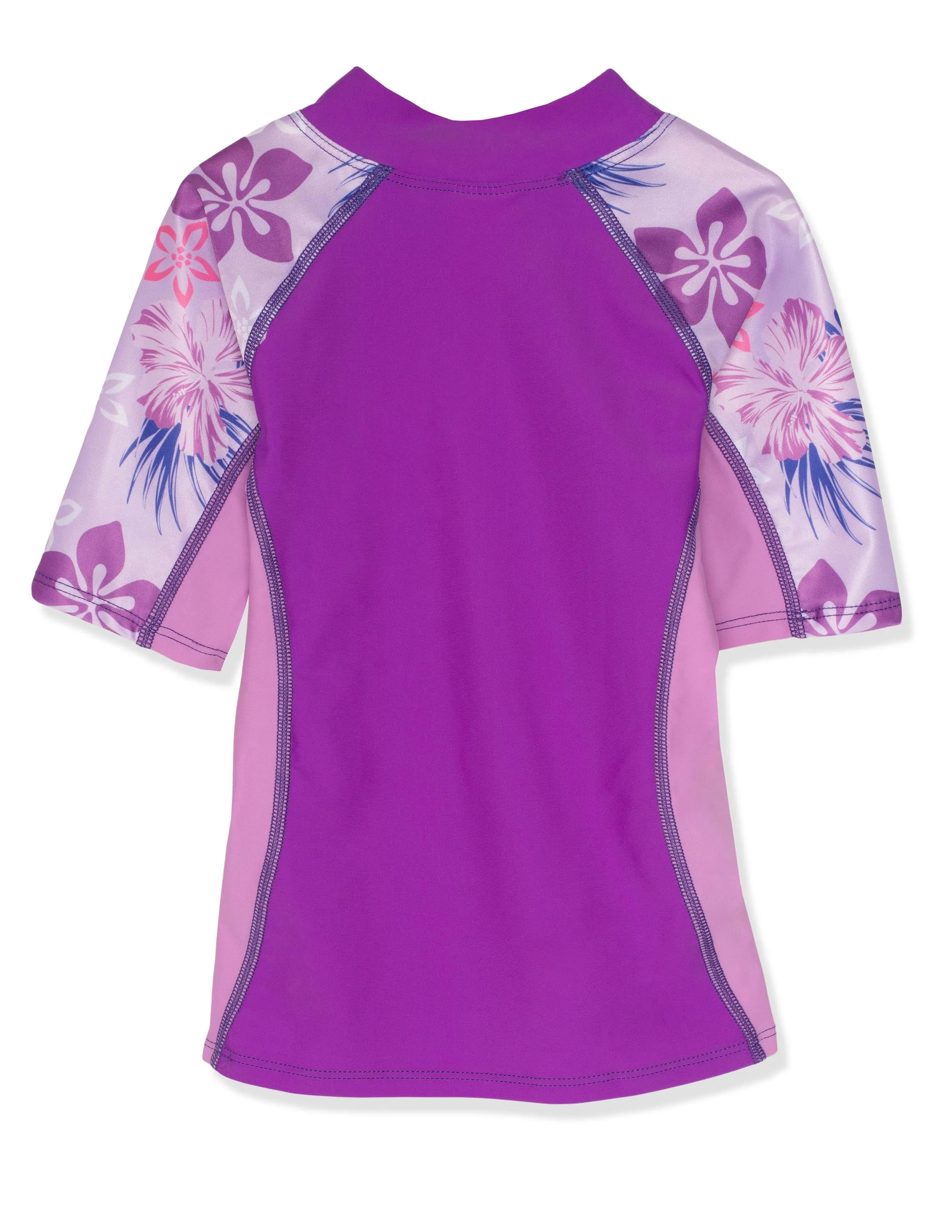 Seaside Short Sleeve Rash Guard - Malva (MADE IN USA)