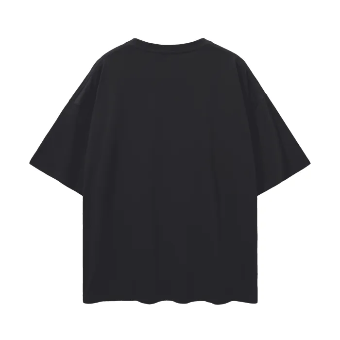SGL & Afro Caribbean Graphic Tee Intersectional Pride Gear Streetwear Style on front of Black Oversize Deep Drop Shoulder Tee - 190 GSM