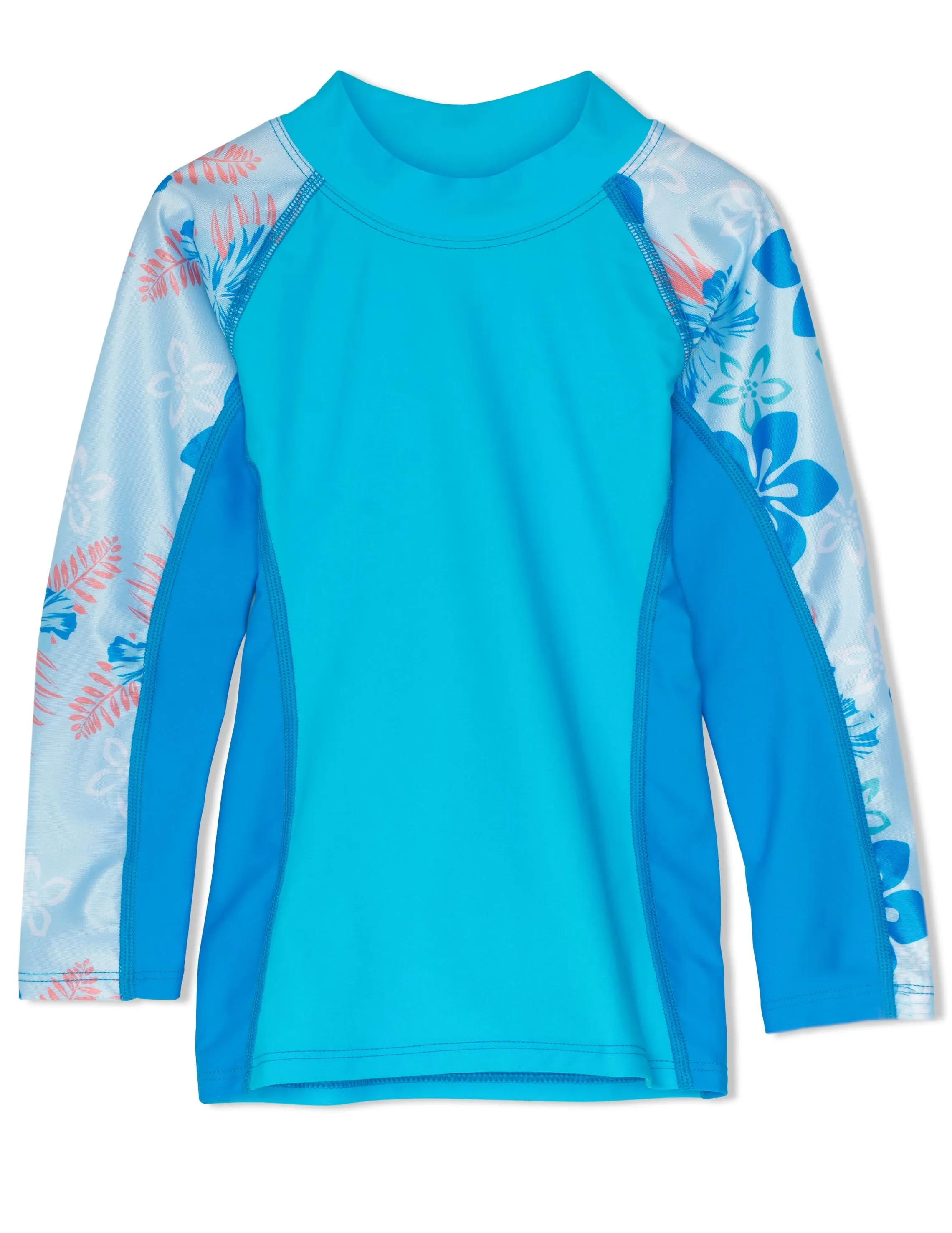 Shoreline Long Sleeve Rash Guard - Celeste (MADE IN USA)
