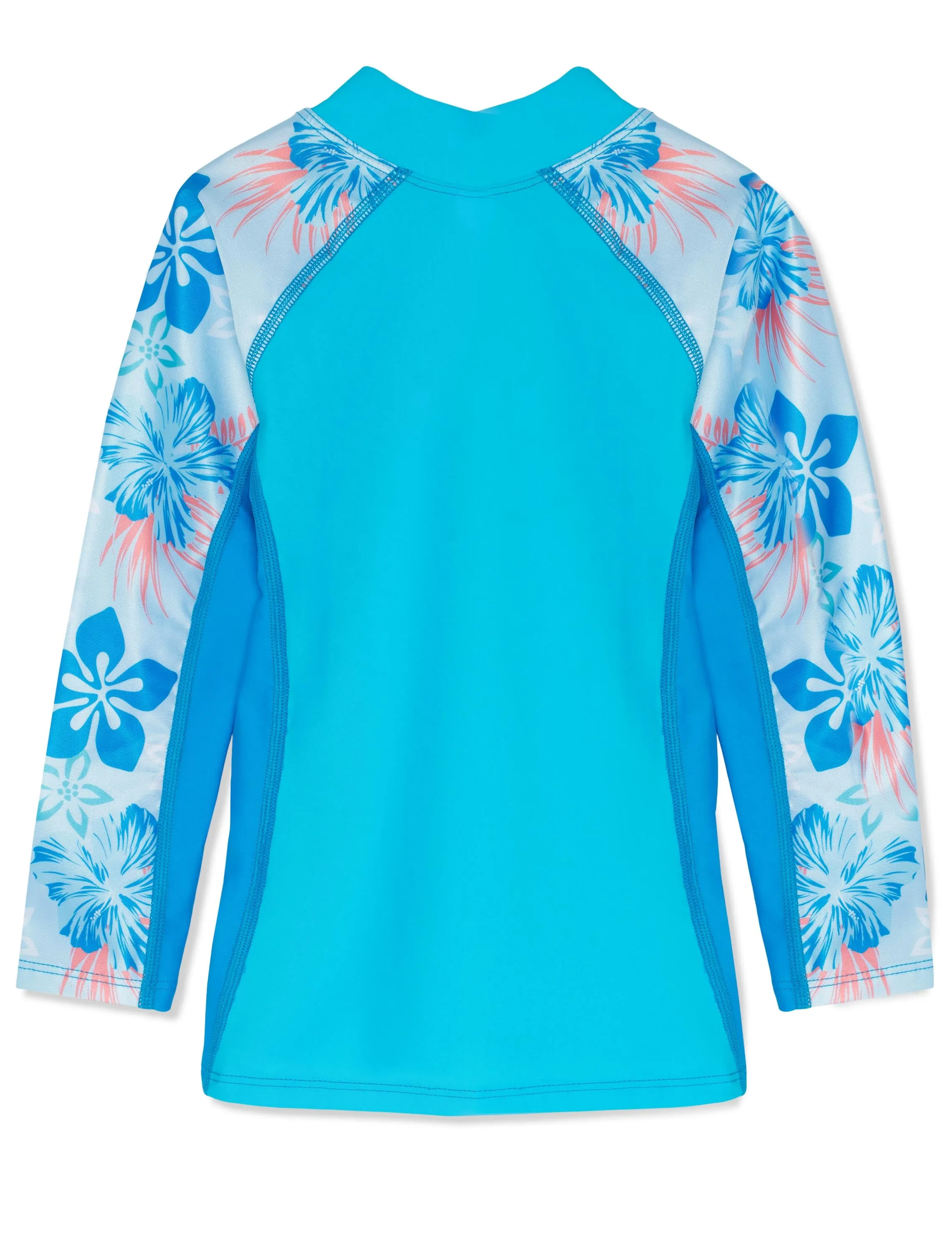 Shoreline Long Sleeve Rash Guard - Celeste (MADE IN USA)