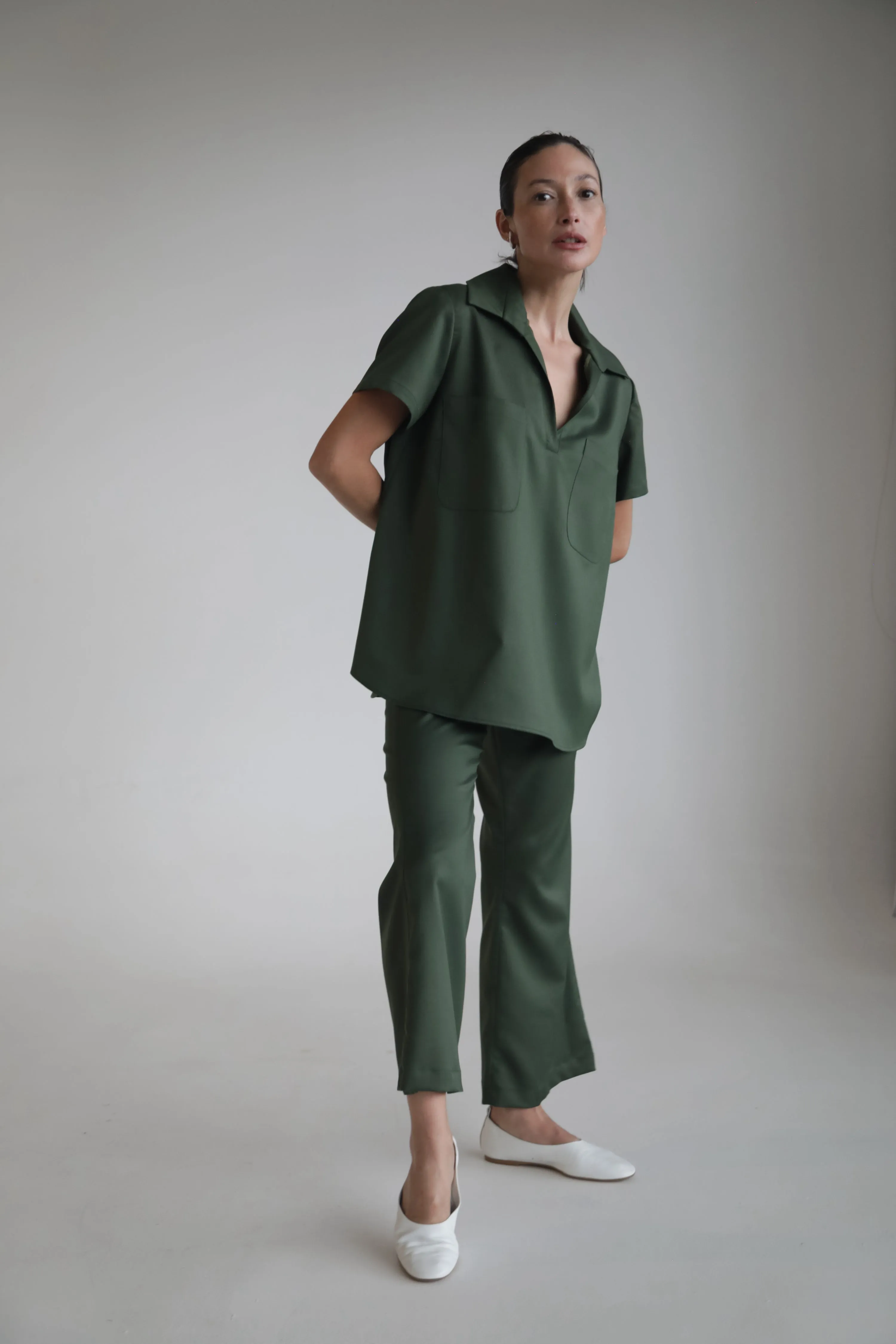 Short Sleeve Top in Green