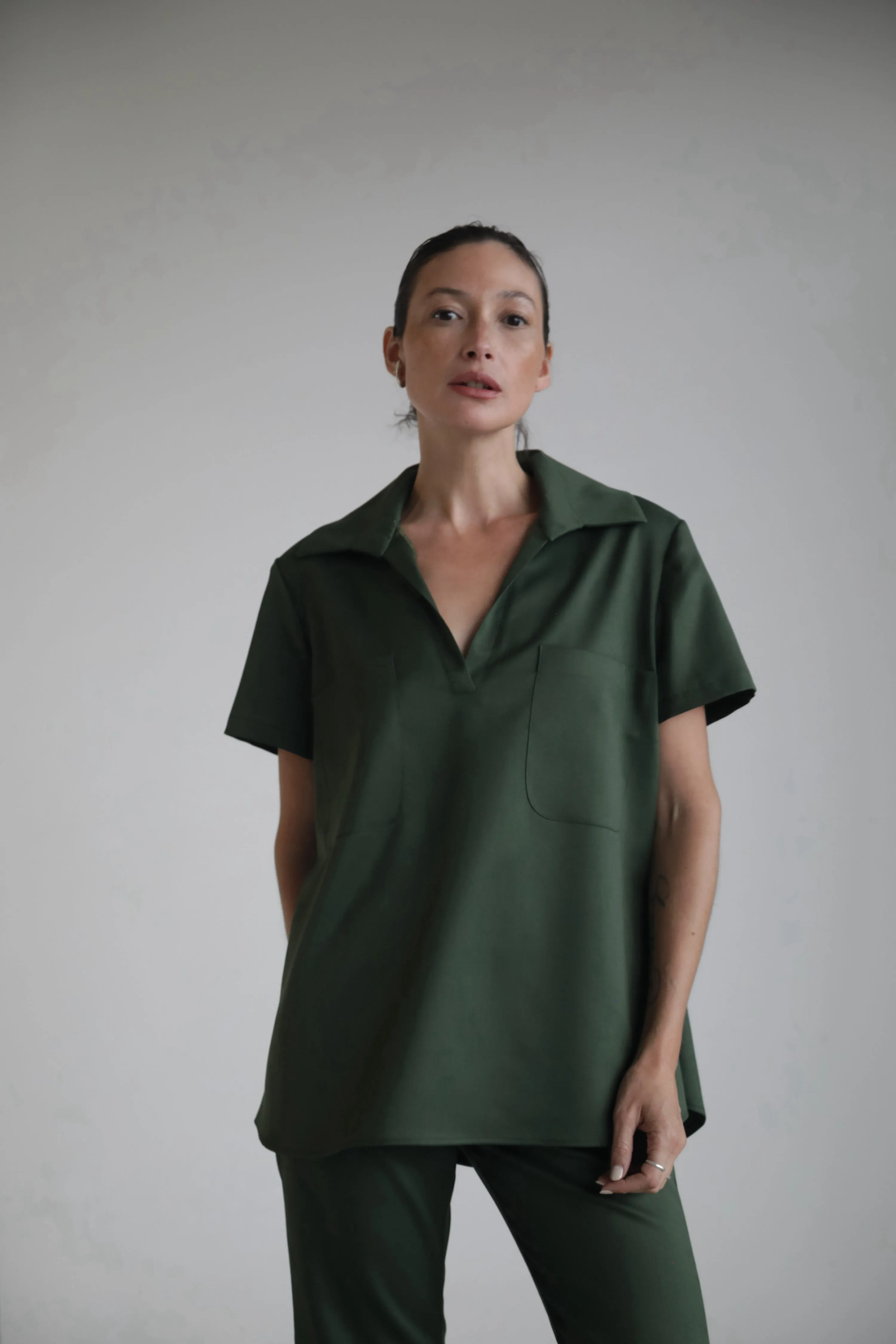 Short Sleeve Top in Green