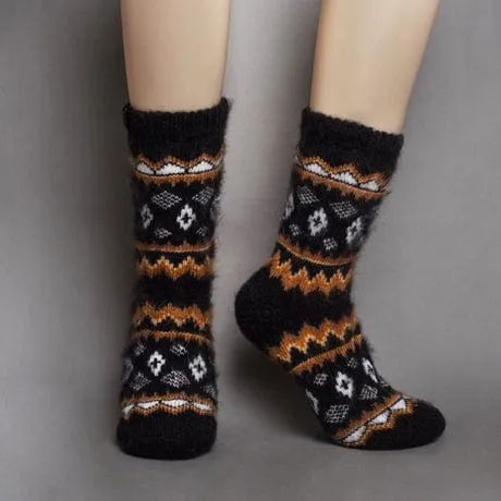 Siberia Spirit Western Diamond Crew Socks