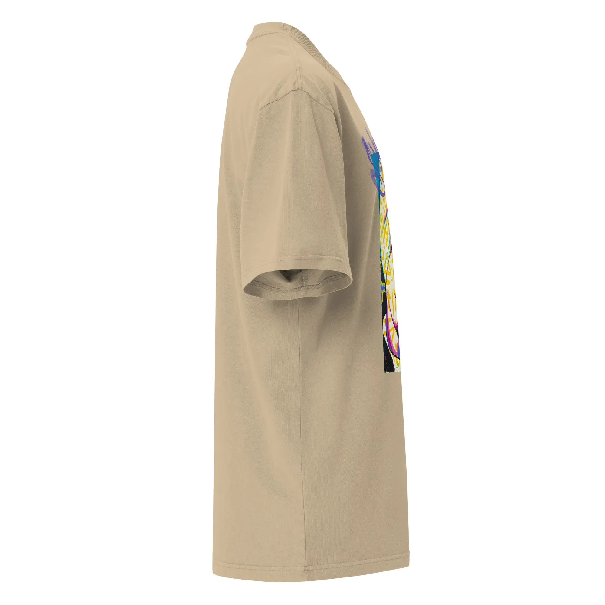 Sidhu Moose Graffiti Vybe - Oversized faded t-shirt