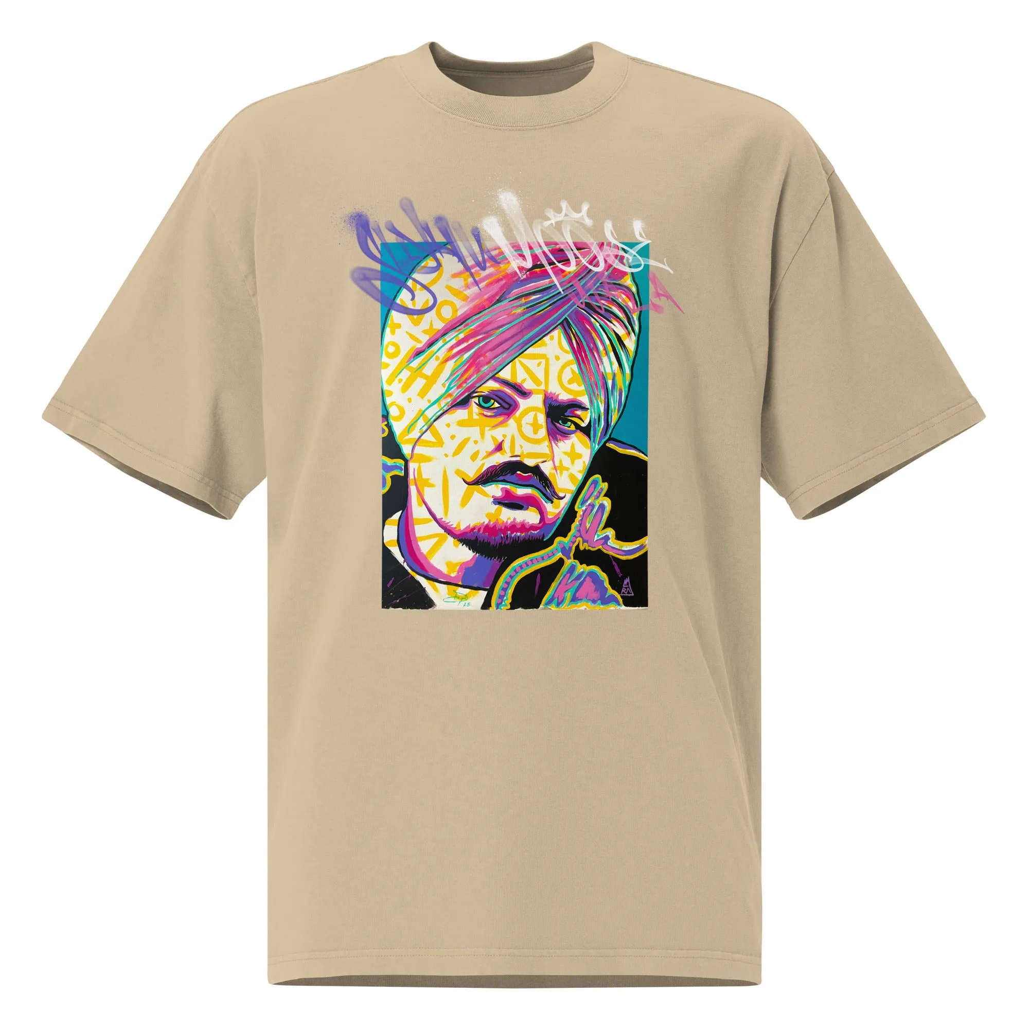 Sidhu Moose Graffiti Vybe - Oversized faded t-shirt