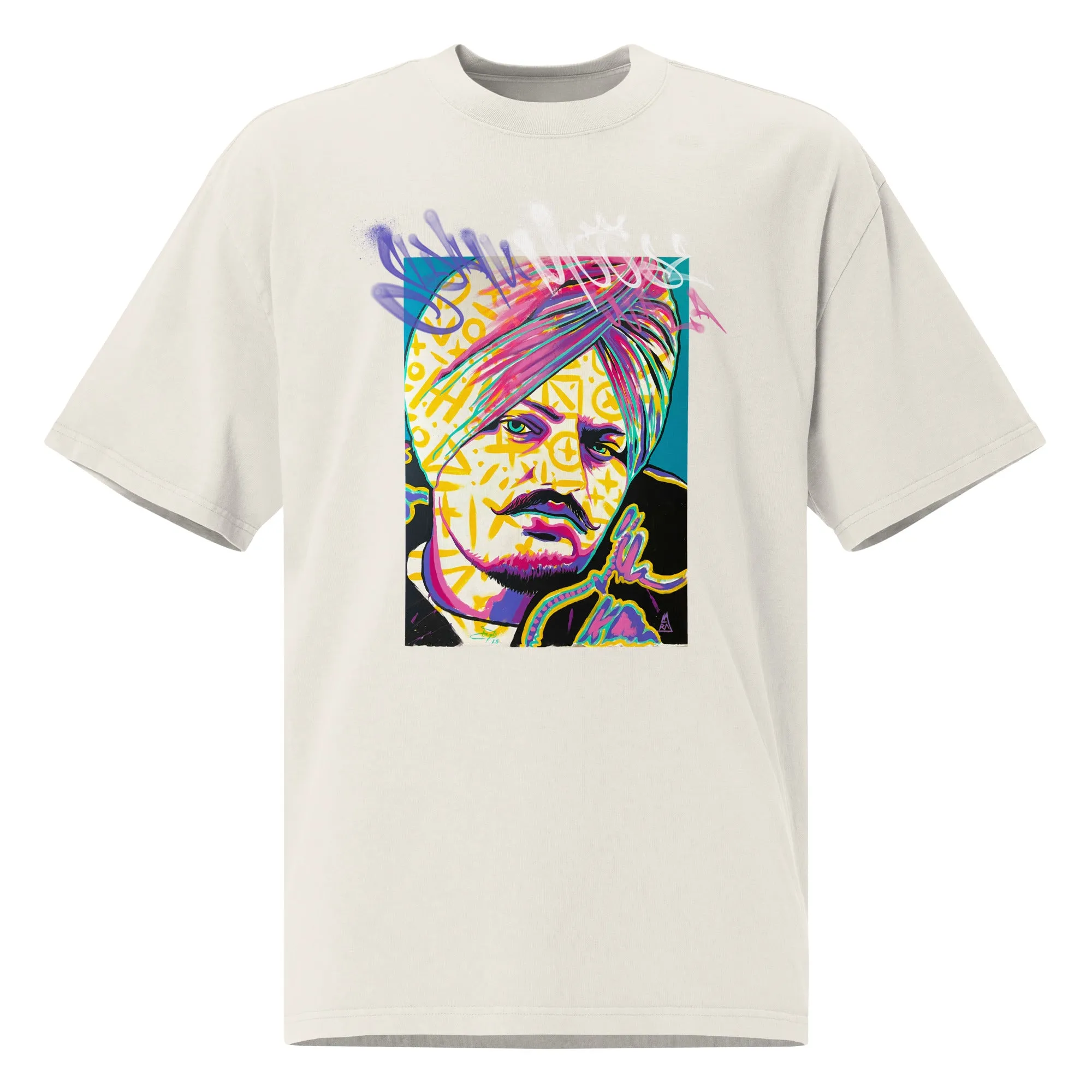 Sidhu Moose Graffiti Vybe - Oversized faded t-shirt