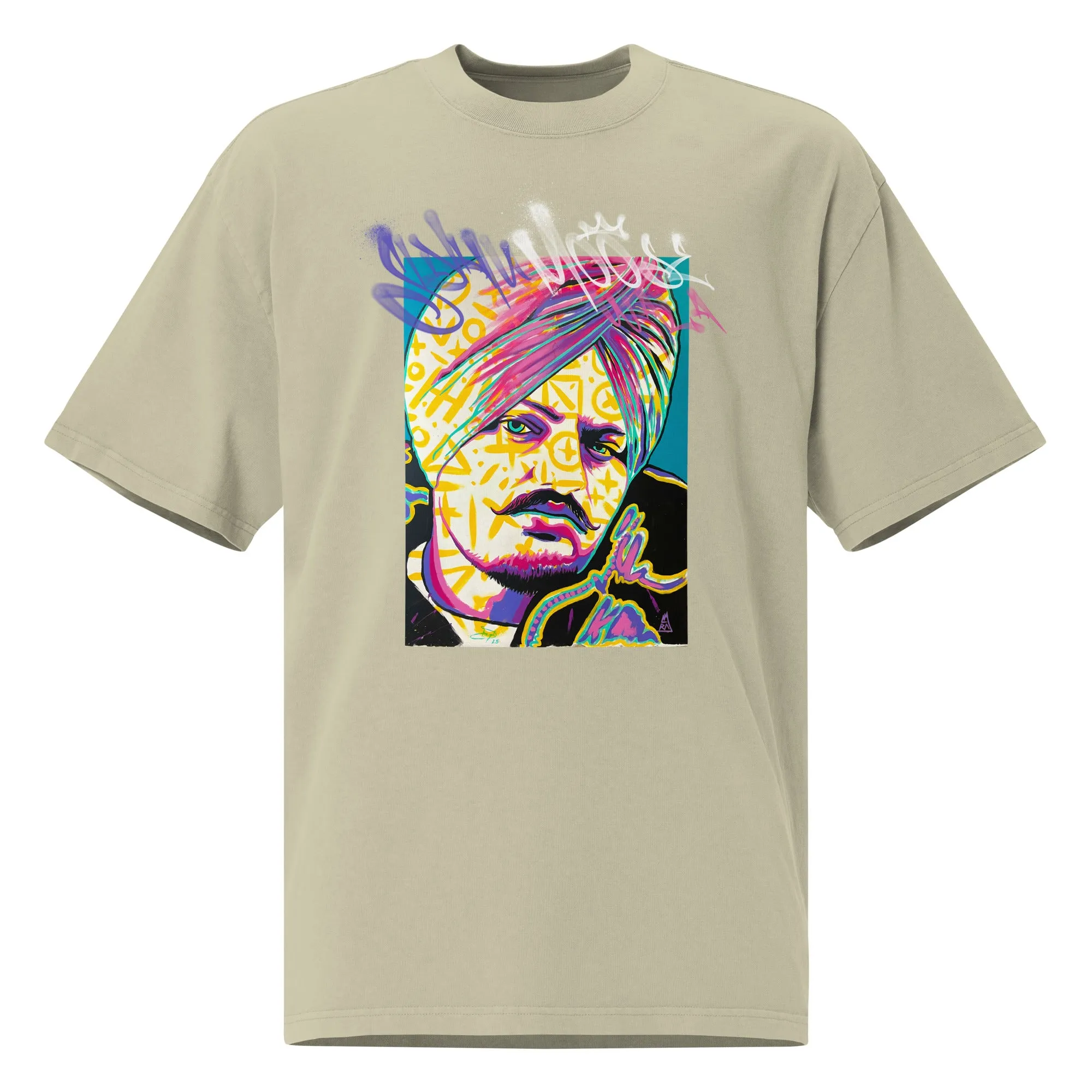 Sidhu Moose Graffiti Vybe - Oversized faded t-shirt