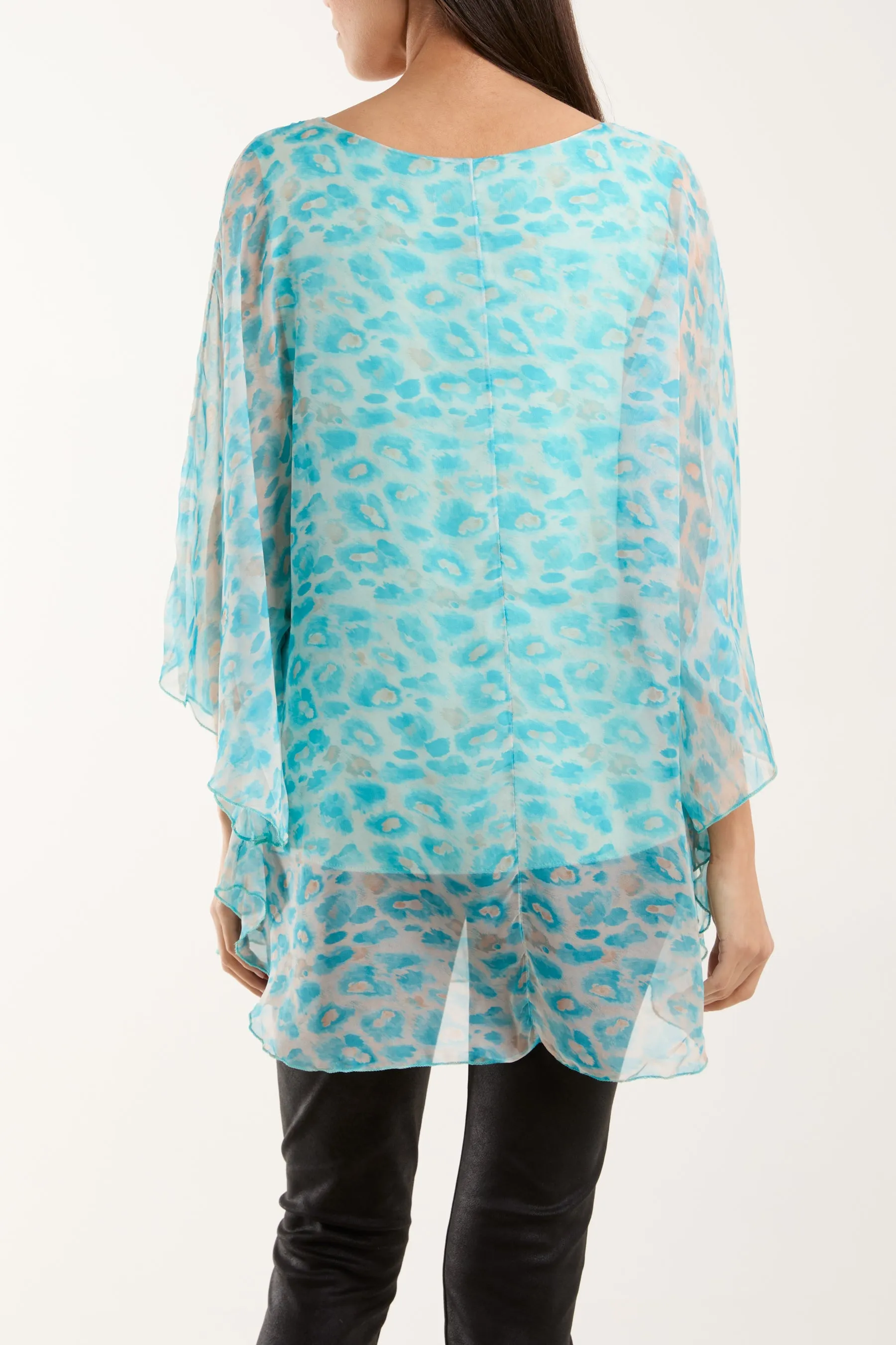 Silk Like Leopard Print Top
